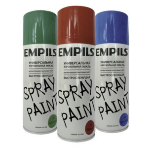 Аэрозольная краска Empils золотая, металлик, для внутренних и наружных работ быстросохнущая, универсальная, 425мл