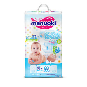 Подгузники Manuoki Ultrathin M 6-11кг 56 шт
