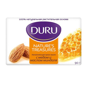Мыло туалетное Duru Natures Treas Мед и миндаль 90г