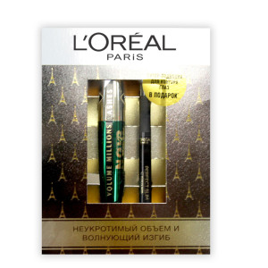 Подарочный набор L'Oreal Paris (тушь для ресниц Volume Millions Lashers Feline, подводка для глаз)