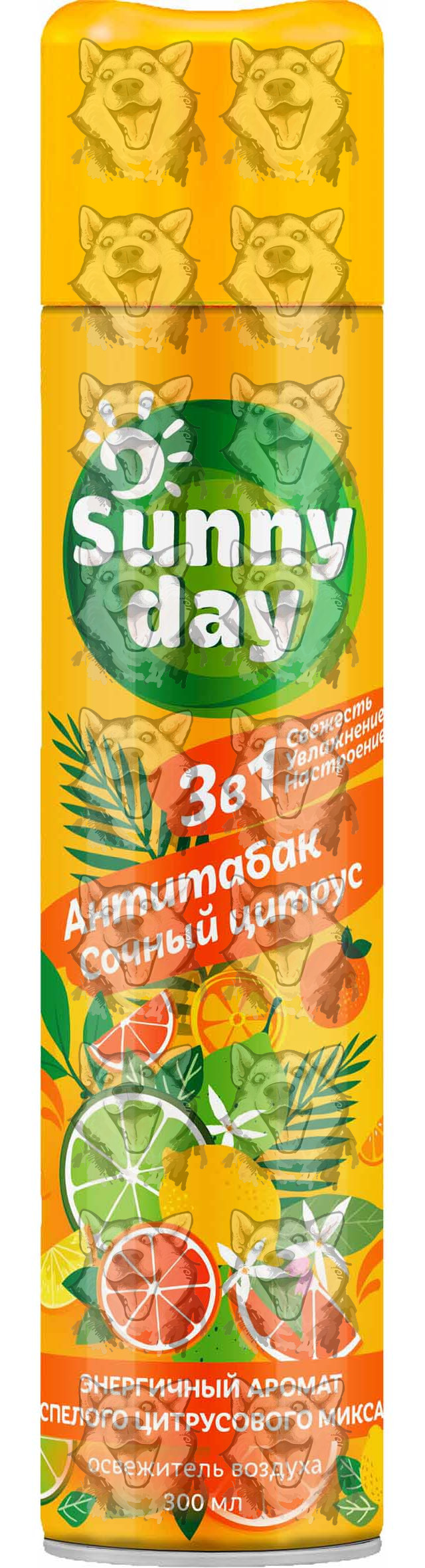 Освежитель воздуха Sunny Day Антитабак. Сочный цитрус 300 мл. Купить в  интернет-магазине Бонжур