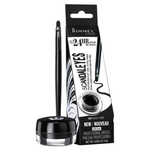 Жидкая водостойкая подводка-гель для век Rimmel Scandaleyes Waterproof Gel Eyeliner Black тон 001