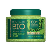 Гель для укладки волос Прелесть Bio Жизненная сила с экстрактом зеленого чая сильной фиксации 250 мл