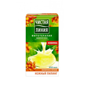 Мыло-крем Чистая Линия Нежный пилинг 75г