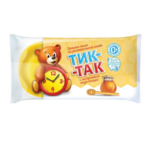 Мыло туалетное Тик-так Экстракт Меда акации для детей 75г