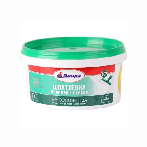 Шпатлевка Диола 002 полимер-клеевая 1 кг – 1