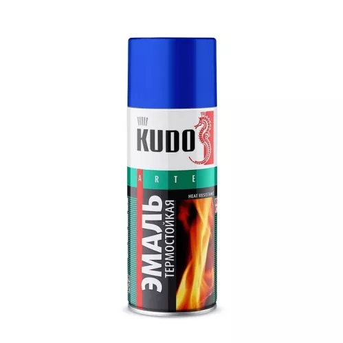 Эмаль термостойкая Kudo красно-коричневая 520 мл – 1