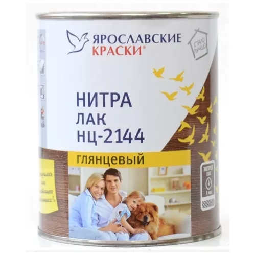 Нитра лак Ярославские краски НЦ-2144 глянцевый мебельный быстросохнущий 0.7 кг – 1