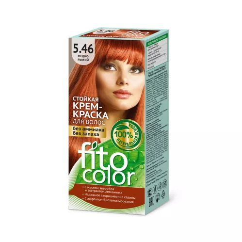 Краска для волос FitoColor стойкая крем-краска тон 5.46 медно-рыжий 115 мл – 1