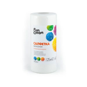 Салфетка Fun Clean вискоза универсальная рулон 25*40см 60шт