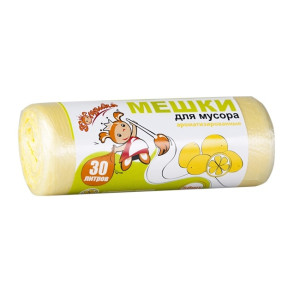Мешки для мусора Золушка 30л Лимон желтый 8мкм 50шт