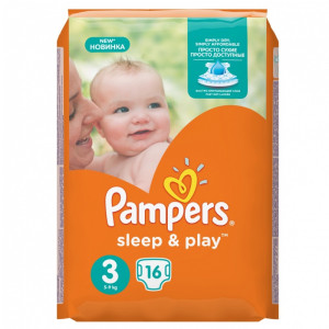 Подгузники Pampers Sleep&Play Ромашка midi 5-9кг 16шт