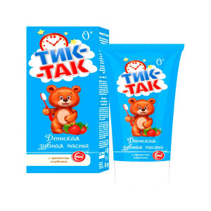 Зубная паста Тик-Так с Ароматом Клубники 0+