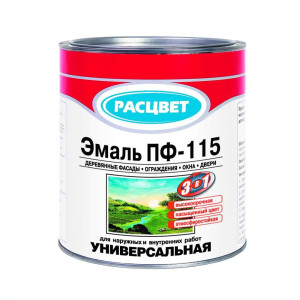 Эмаль ПФ-115 Расцвет ГОСТ 6465-76 хаки 0,9кг