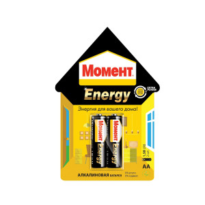 Батарейка Момент Energy алкалиновая тип АА напряжение: 1.5V 2 шт