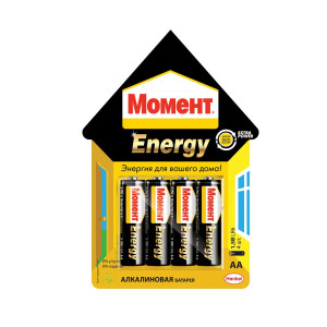 Батарейка Момент Energy алкалиновая тип АА напряжение: 1.5V 4 шт