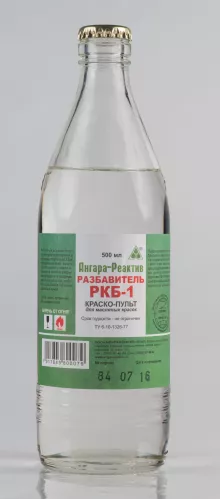 Разбавитель Ангара-Реактив РКБ-1 ГОСТ бутылка Стекло 0,5 л – 1