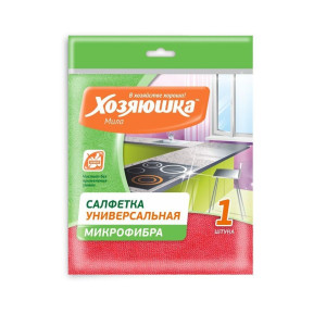 Салфетка Хозяюшка Мила 2в1 микрофибра 30*30 см 1 шт