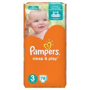 Подгузники Pampers Sleep&Play Ромашка Midi 4-9кг 78шт