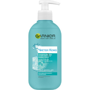Гель для умывания Garnier Skin Naturals  Очищающий Чистая кожа против черных точек и жирного блеска для комбинированной и жирной кожи 200 мл - 1
