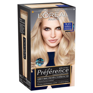 L'Oreal Paris Стойкая краска для волос "Preference", оттенок 9.13, Байкал - 1