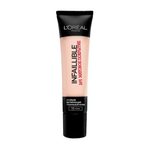 Тональный крем L`Oreal Paris Infaillible Стойкий матирующий 24 часа матовое покрытие тон №11 Ваниль 35 мл - 1