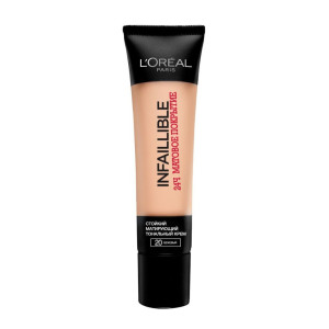 Тональный крем L`Oreal Paris Infaillible Стойкий матирующий 24 часа матовое покрытие тон №20 Бежевый 35 мл - 1