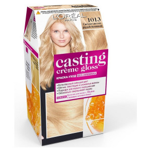 L'Oreal Paris Стойкая краска-уход для волос "Casting Creme Gloss" без аммиака, оттенок 1013, Светло-светло-русый бежевый - 1