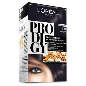 L'Oreal Paris Краска для волос "Prodigy" без аммиака, оттенок 1.0, Обсидиан - 1