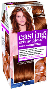 L'Oreal Paris Стойкая краска-уход для волос "Casting Creme Gloss" без аммиака, оттенок 534, Кленовый сироп - 1
