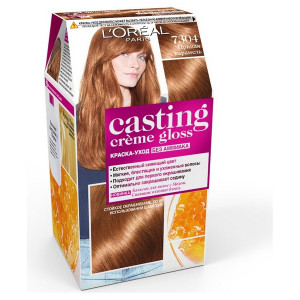 L'Oreal Paris Стойкая краска-уход для волос "Casting Creme Gloss" без аммиака, оттенок 7304, Пряная карамель - 1