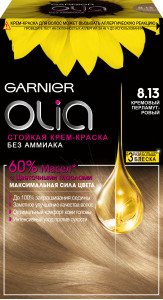 Garnier Стойкая крем-краска для волос "Olia" без аммиака, оттенок 8.13, Кремовый перламутровый - 1