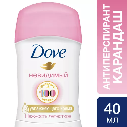 Dove антиперспирант-дезодорант стик Невидимый Нежность лепестков 40 мл – 4