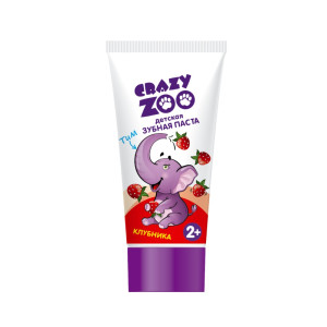 Зубная паста Crazy zoo гигиеническая Клубника 50мл