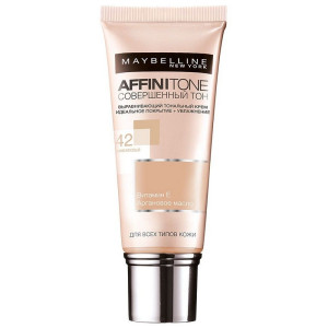 Тональный крем Maybelline New York Affinitone выравнивающий и увлажняющий с аргановым маслом оттенок 42 Темно-бежевый 30 мл - 1