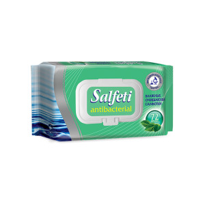 Салфетки влажные Salfeti Antibac Антибактериальные 72шт