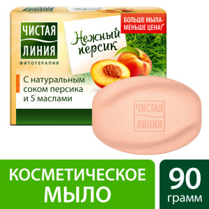 Чистая Линия косметическое мыло Нежный персик 90 гр - 1