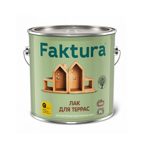 Лак для террас Faktura бесцветный глянцевый 2.7 л
