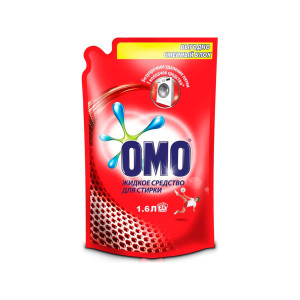 Средство для стирки жидкое Omo Red гель в мягкой упаковке 1,6л