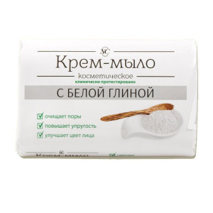 Мыло-крем Косметическое с белой глиной 90 г