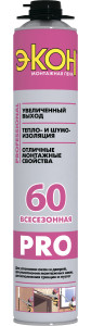Пена монтажная Экон 60 профессиональная всесезонная 750 мл