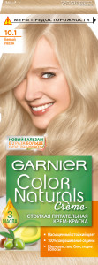Garnier Стойкая питательная крем-краска для волос "Color Naturals", оттенок 10.1, Белый песок - 1