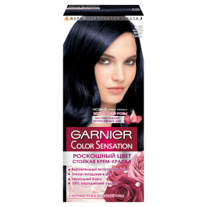 Garnier Стойкая крем-краска для волос "Color Sensation, Роскошь цвета", оттенок 4.10, Ночной Сапфир, 100 мл - 1