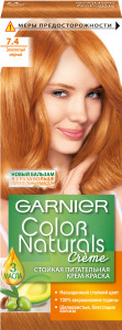 Garnier Стойкая питательная крем-краска для волос "Color Naturals", оттенок 7.4, Золотистый медный - 1