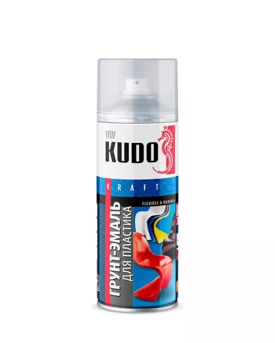 Грунт-эмаль Kudo для пластика белая матовая RAL 9003 520 мл – 1