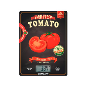 Весы кухонные эл. (томат) макс,5кг sc-ks57p15