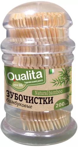 Зубочистки Qualita бамбуковые 200 шт – 1