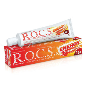 Зубная паста  Rocs 16+ энерджи с таурином 74гр
