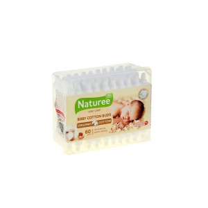 Ватные палочки Spa cotton naturee с ограничителем для детей 60шт