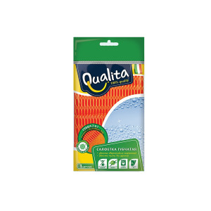 Салфетка-губка qualitа микрофибра 2 в1